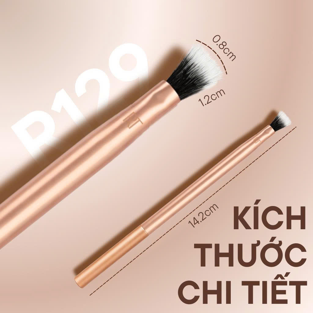 Cọ Tán Lót Mắt Dạng Kem - Đánh Nhũ Mắt - Blend Lông 2 Lớp RT Real Techniques Detailed Brush R129